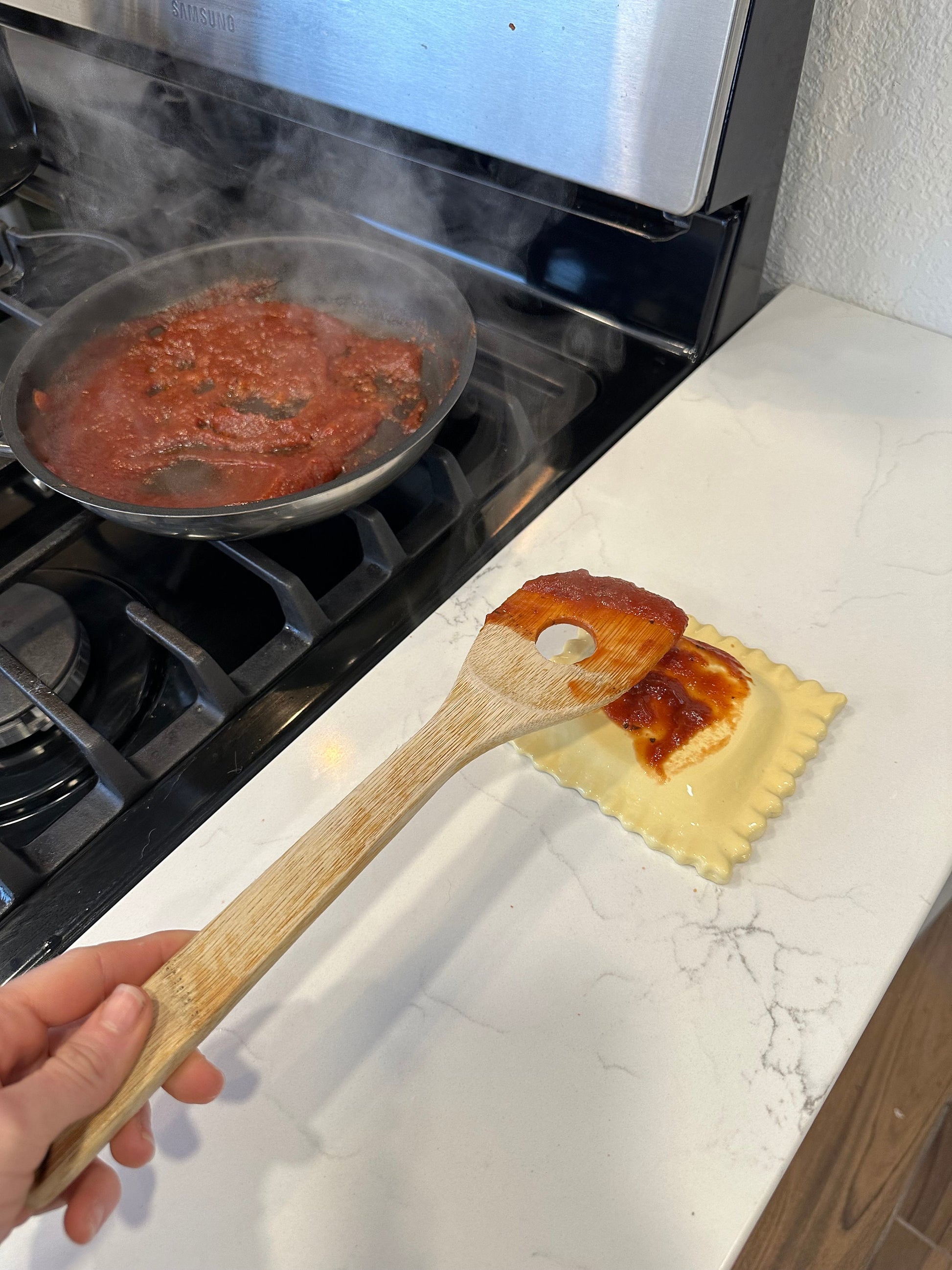 Ravioli Spoon Rest - Handmade Ceramic Kitchen Accessories