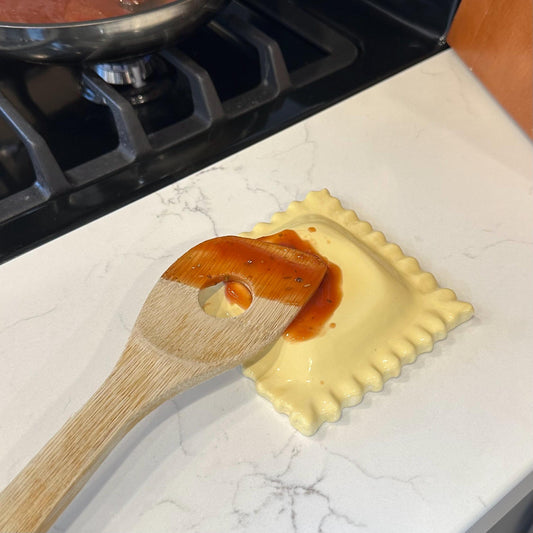 Ravioli Spoon Rest - Handmade Ceramic Kitchen Accessories