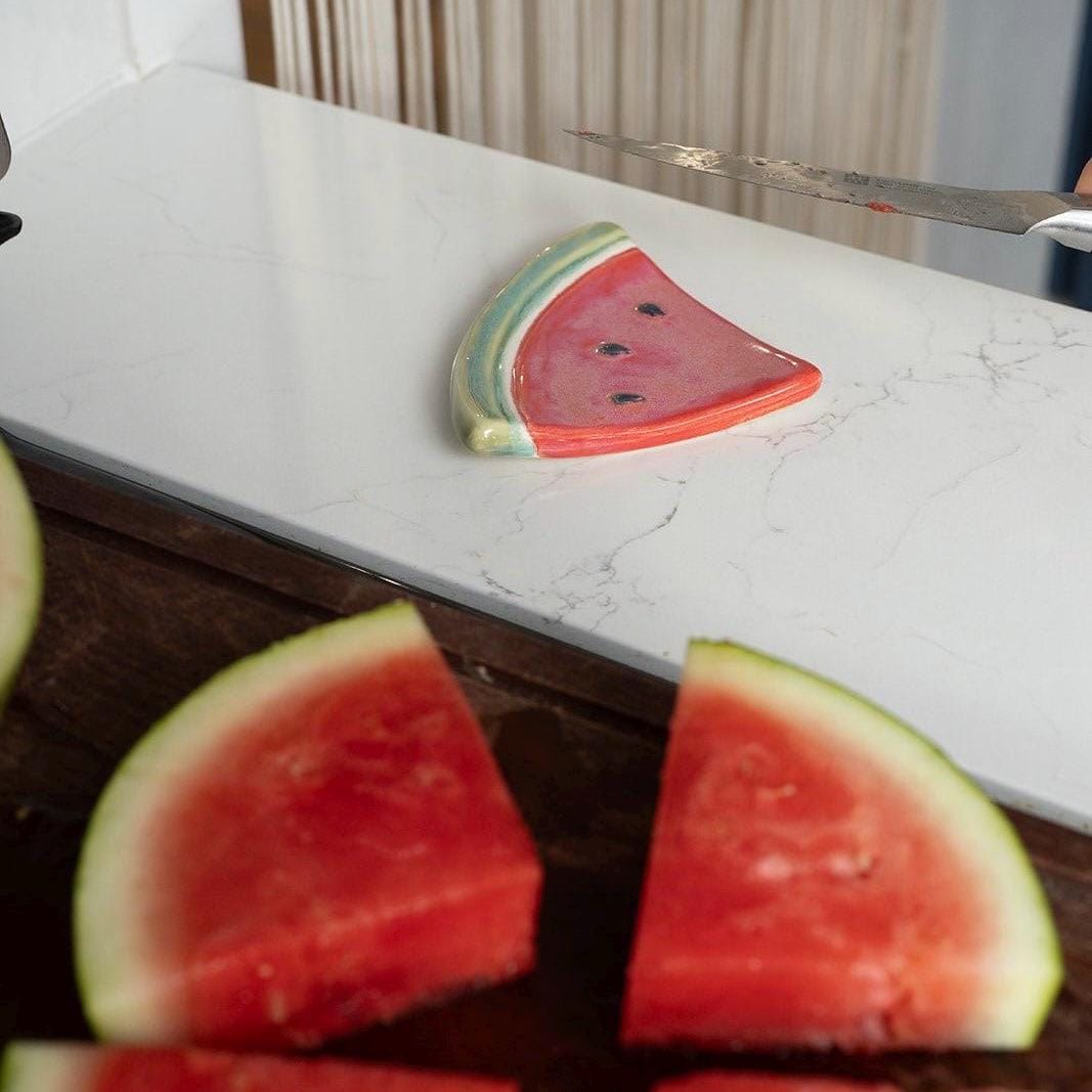 Handmade Watermelon Slice Spoon Rest: Cute + Functional Ceramic Kitchen Decor