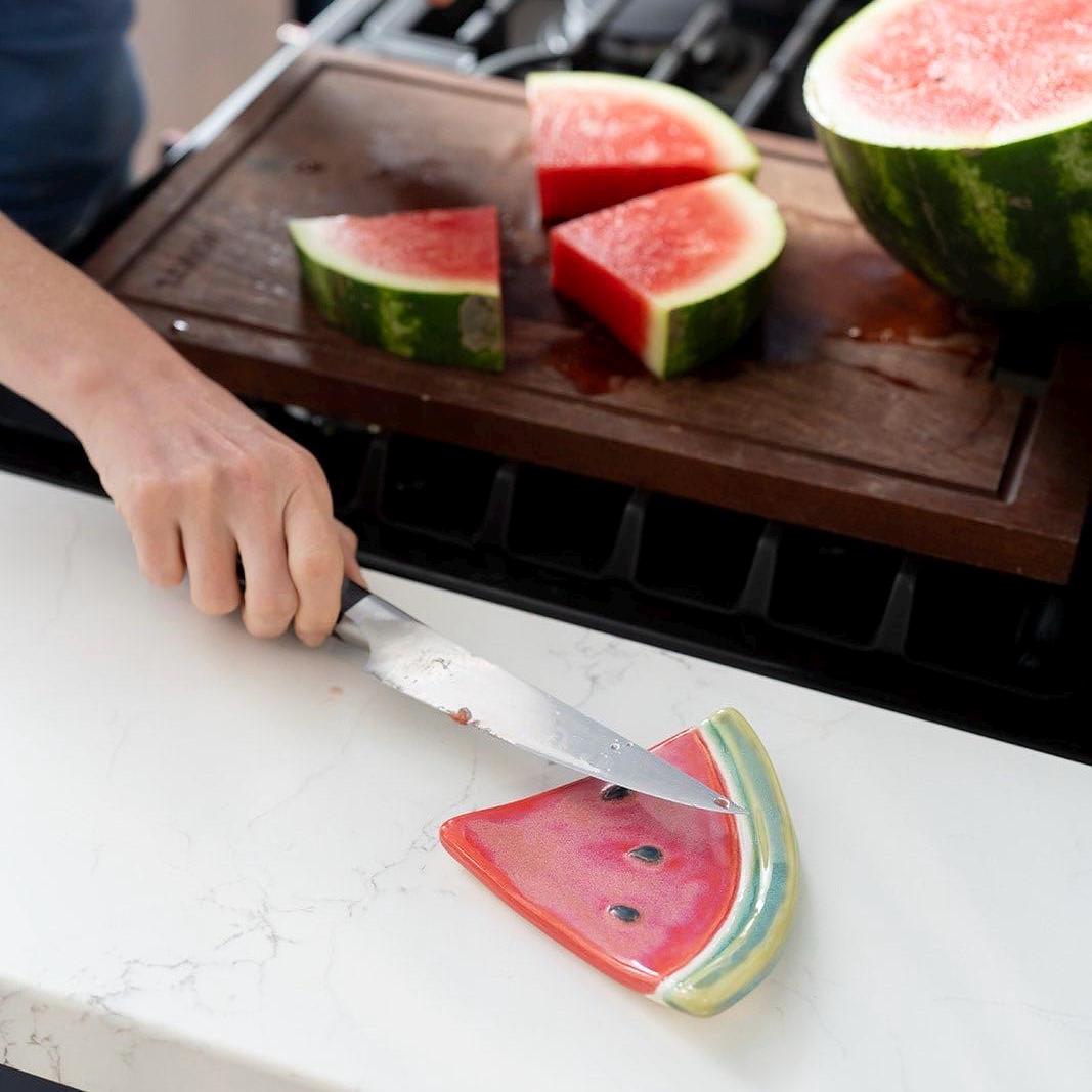 Handmade Watermelon Slice Spoon Rest: Cute + Functional Ceramic Kitchen Decor