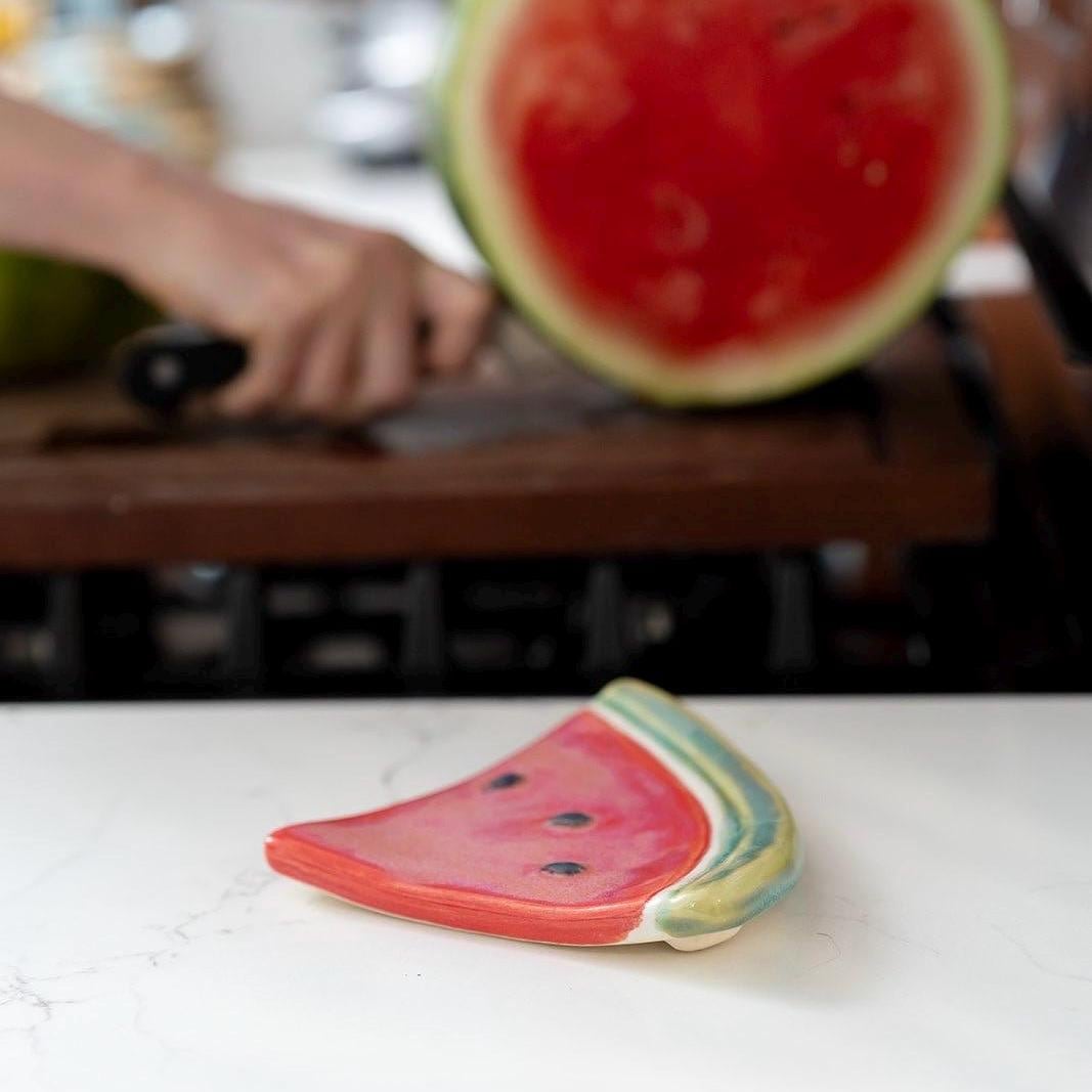 Handmade Watermelon Slice Spoon Rest: Cute + Functional Ceramic Kitchen Decor