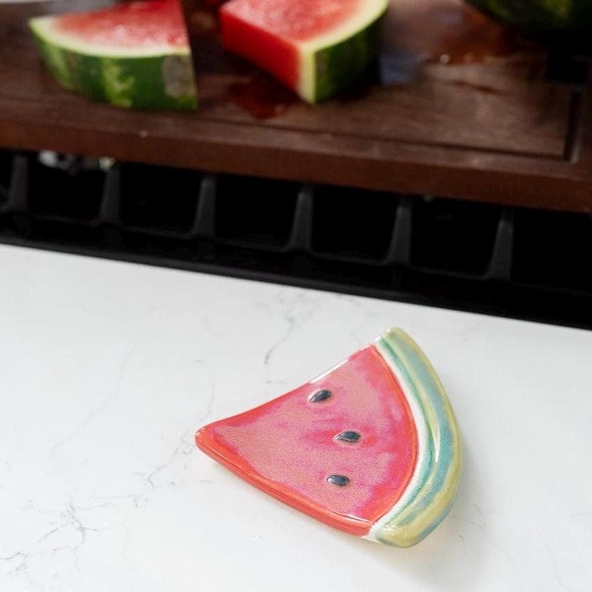 Handmade Watermelon Slice Spoon Rest: Cute + Functional Ceramic Kitchen Decor