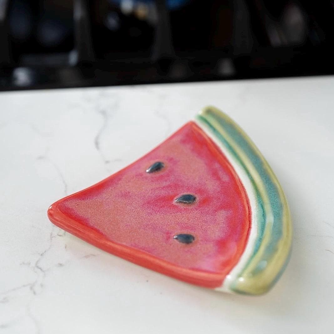 Handmade Watermelon Slice Spoon Rest: Cute + Functional Ceramic Kitchen Decor