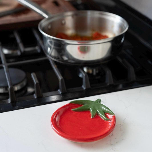 Tomato Spoon Rest - Handmade Ceramic Kitchen Decor