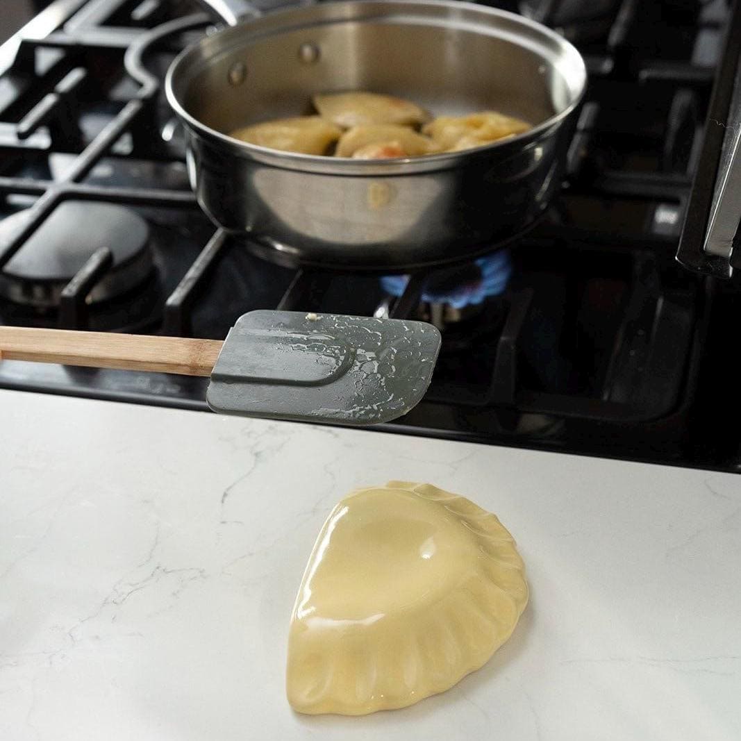 Handmade Pierogi Spoon Rest - Fun + Functional Ceramic Kitchen Decor