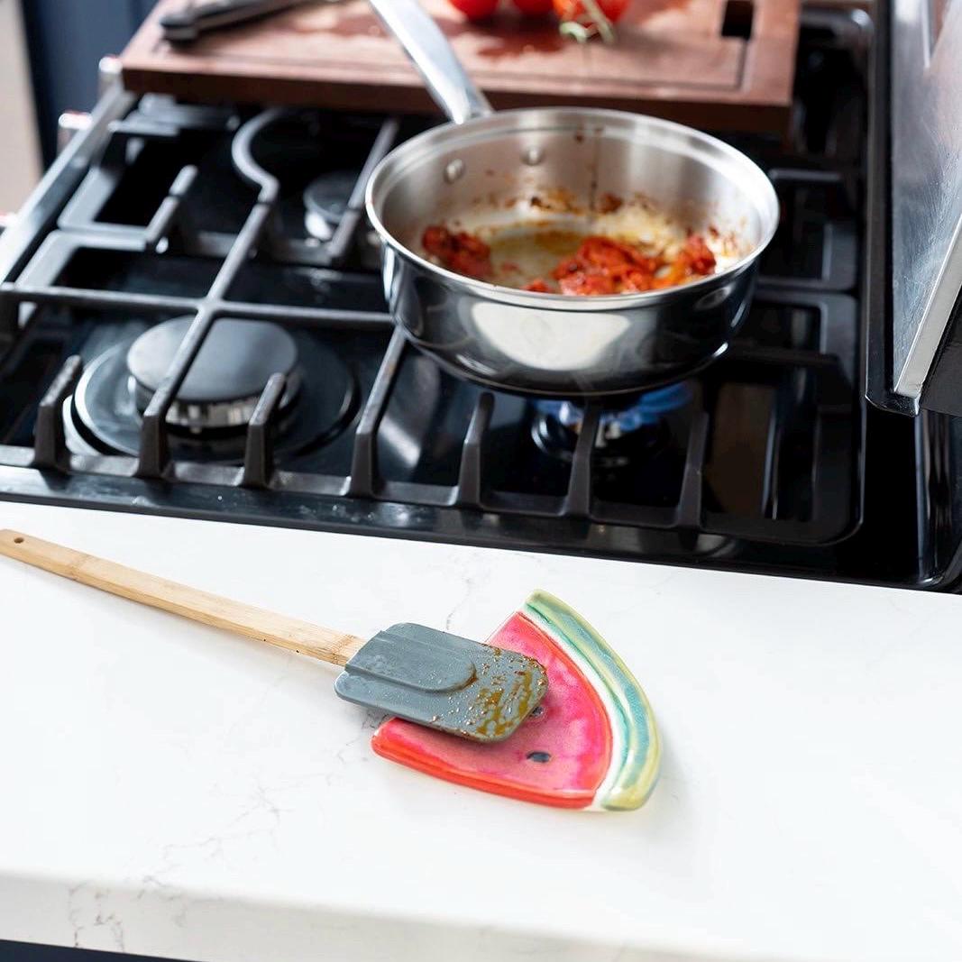 Handmade Watermelon Slice Spoon Rest: Cute + Functional Ceramic Kitchen Decor