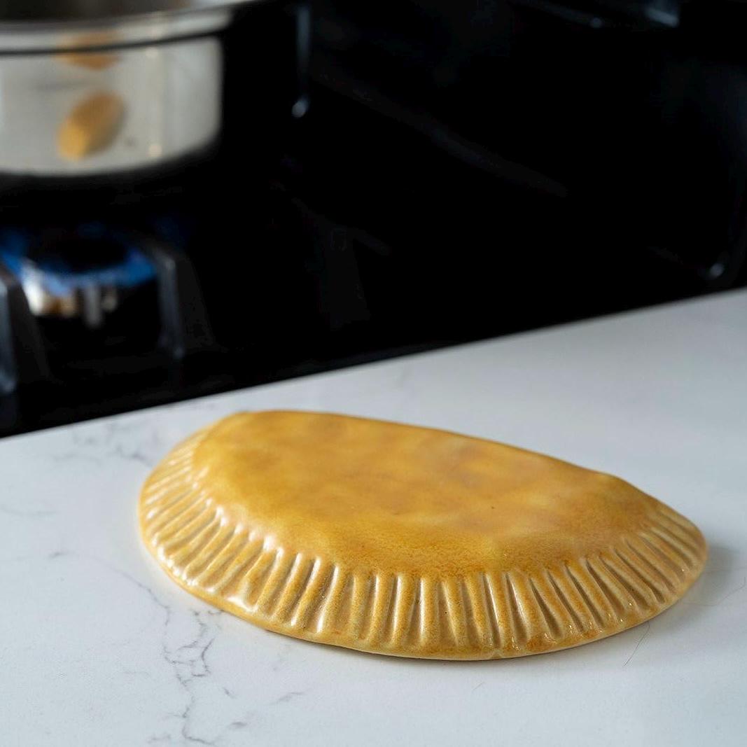 Handmade Empanada Spoon Rest - Fun + Functional Ceramic Kitchen Decor