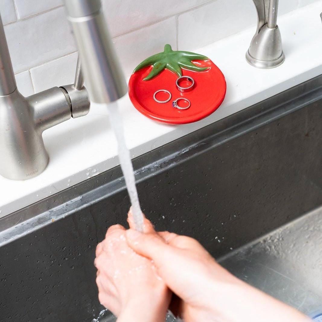 Tomato Spoon Rest - Handmade Ceramic Kitchen Decor