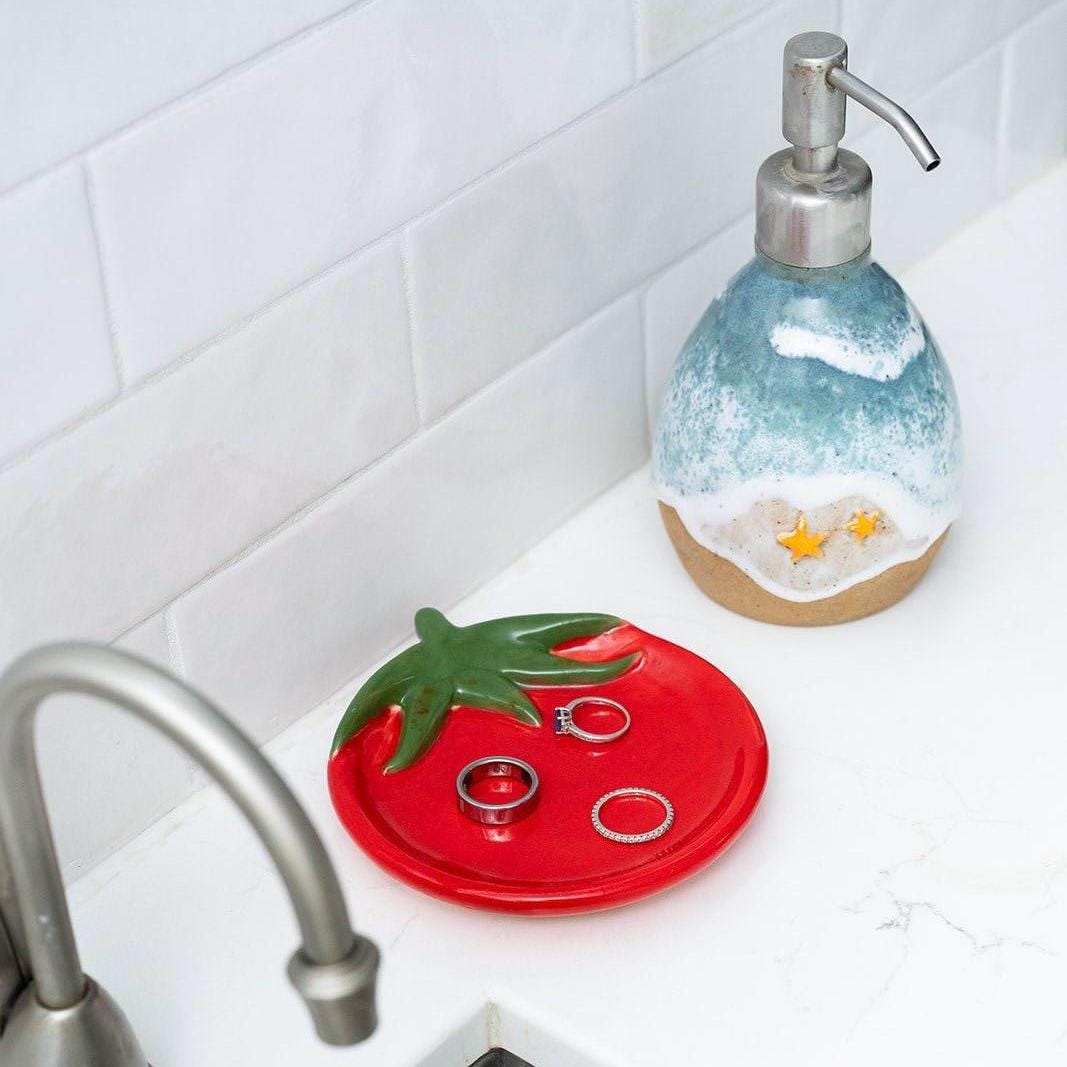Tomato Spoon Rest - Handmade Ceramic Kitchen Decor