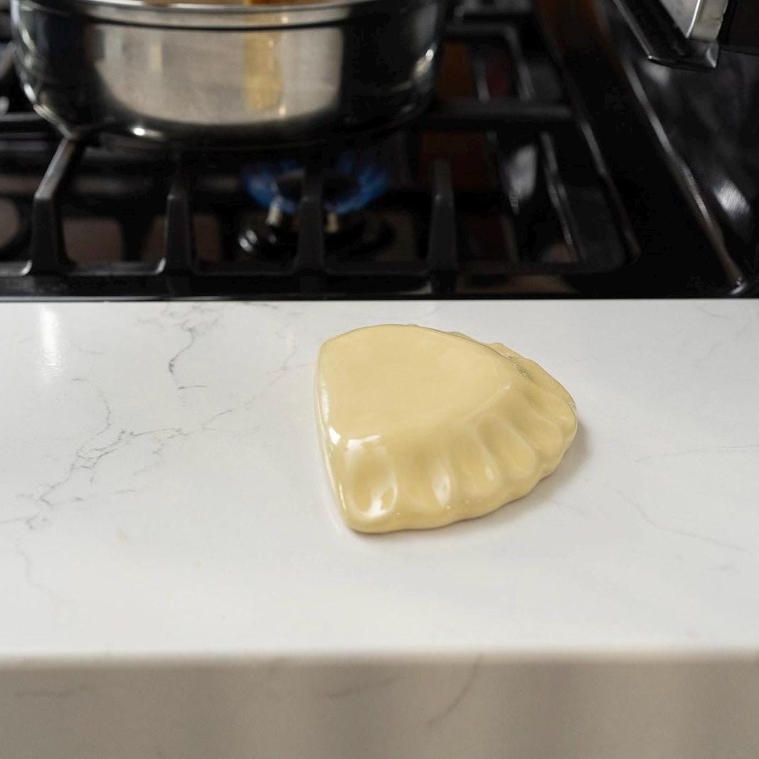 Handmade Pierogi Spoon Rest - Fun + Functional Ceramic Kitchen Decor
