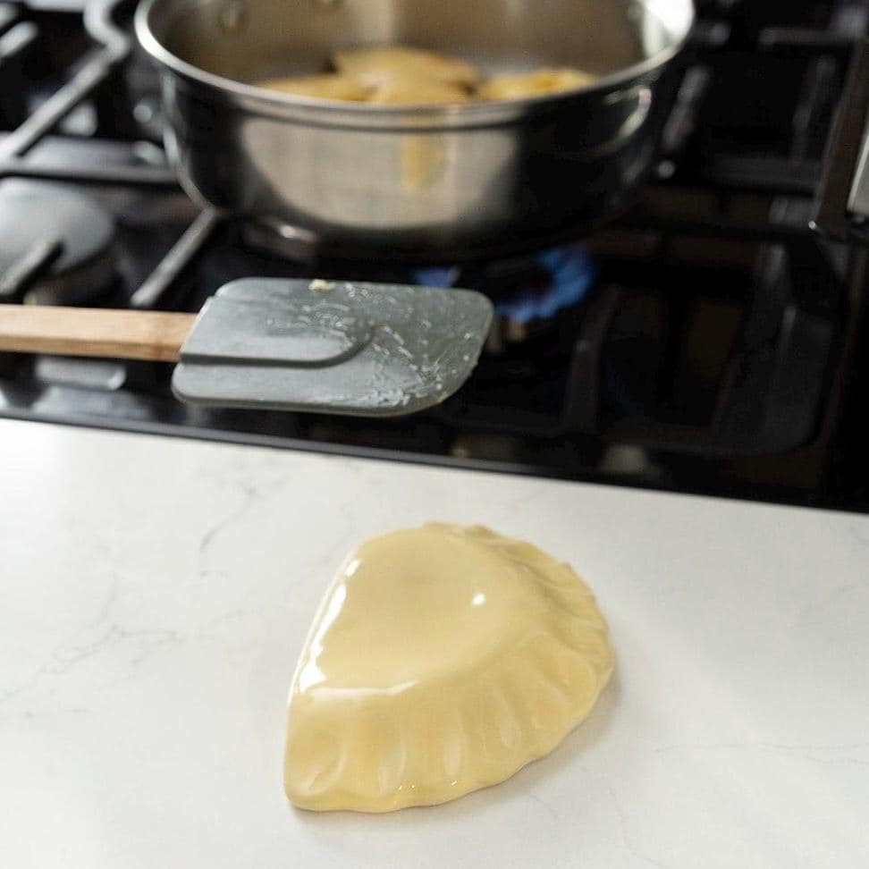 Handmade Pierogi Spoon Rest - Fun + Functional Ceramic Kitchen Decor