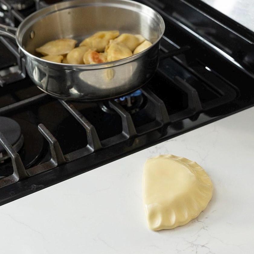 Handmade Pierogi Spoon Rest - Fun + Functional Ceramic Kitchen Decor