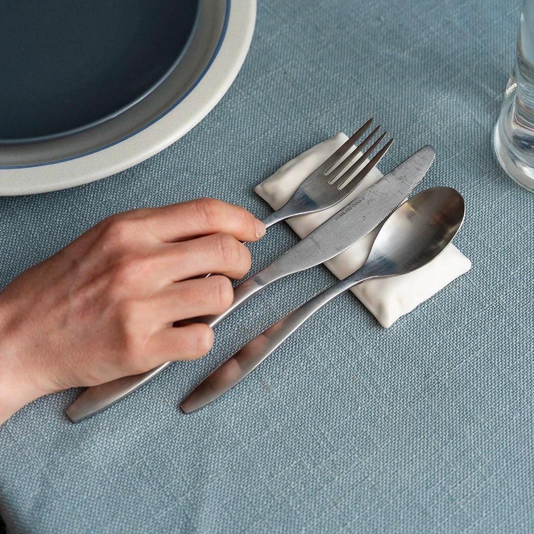 Pillow Cutlery "Rest" - Handmade Ceramic Table Setting Accessories - Dopamine Decor!!